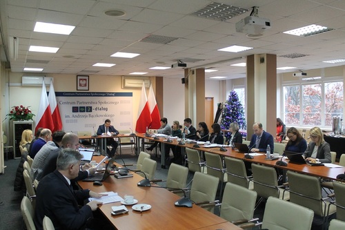 Członkowie Zespołu problemowego RDS ds. prawa pracy na posiedzeniu w dniu 13 grudnia 2019 r.