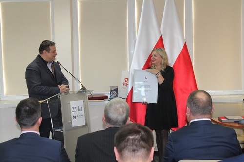 od lewej Jacek Męcina Konfederacja Lewaitan, Iwona Zakrzewska dyrektor CPS "Dialog"